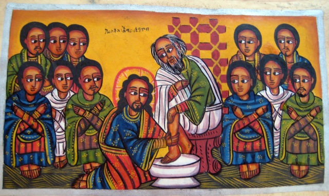 Jesus washing feet of disciples